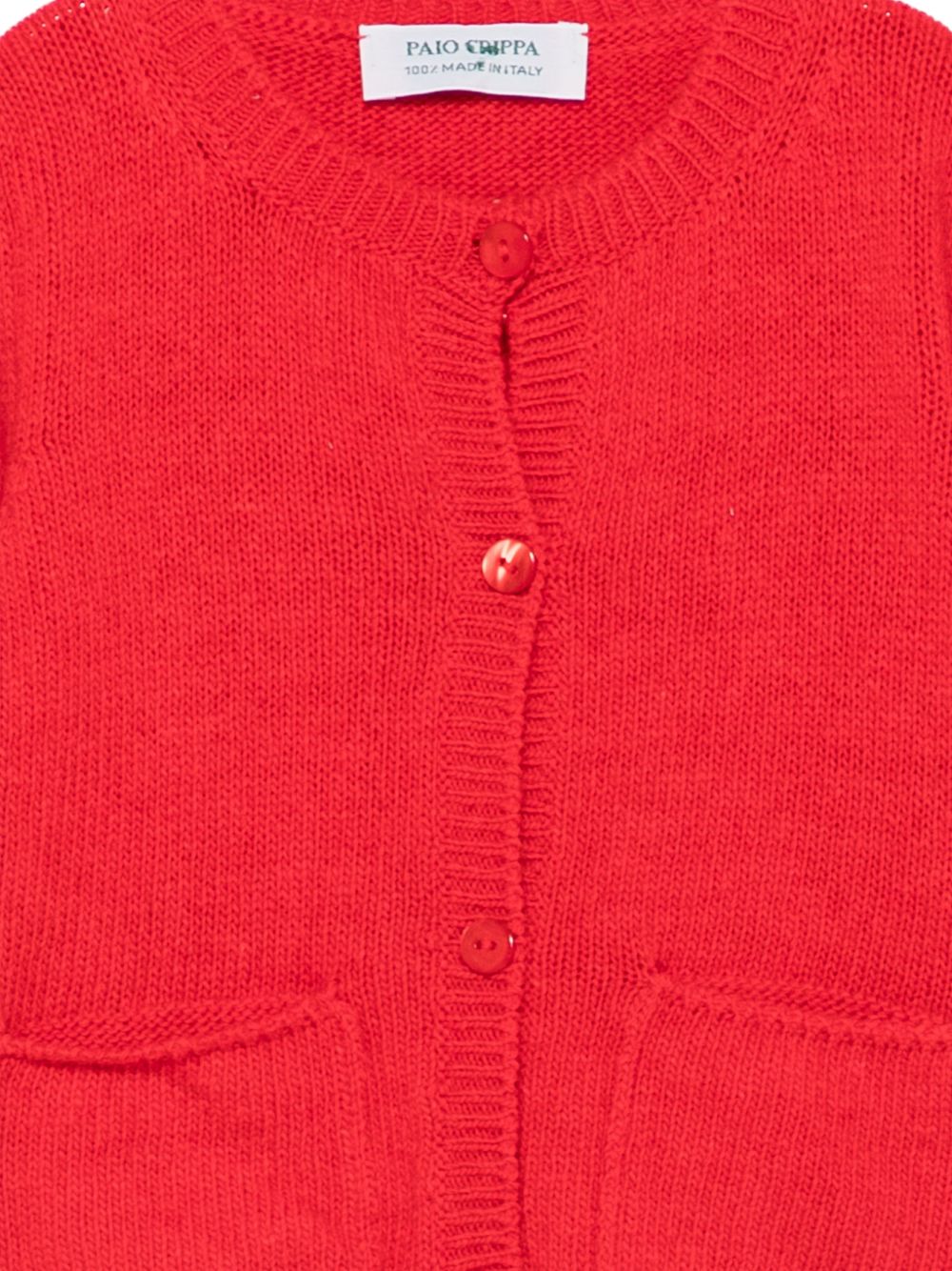 Cardigan per neonato Paio Crippa Kids rosso con bottoni ORTISEI 22 PAIO CRIPPA KIDS 