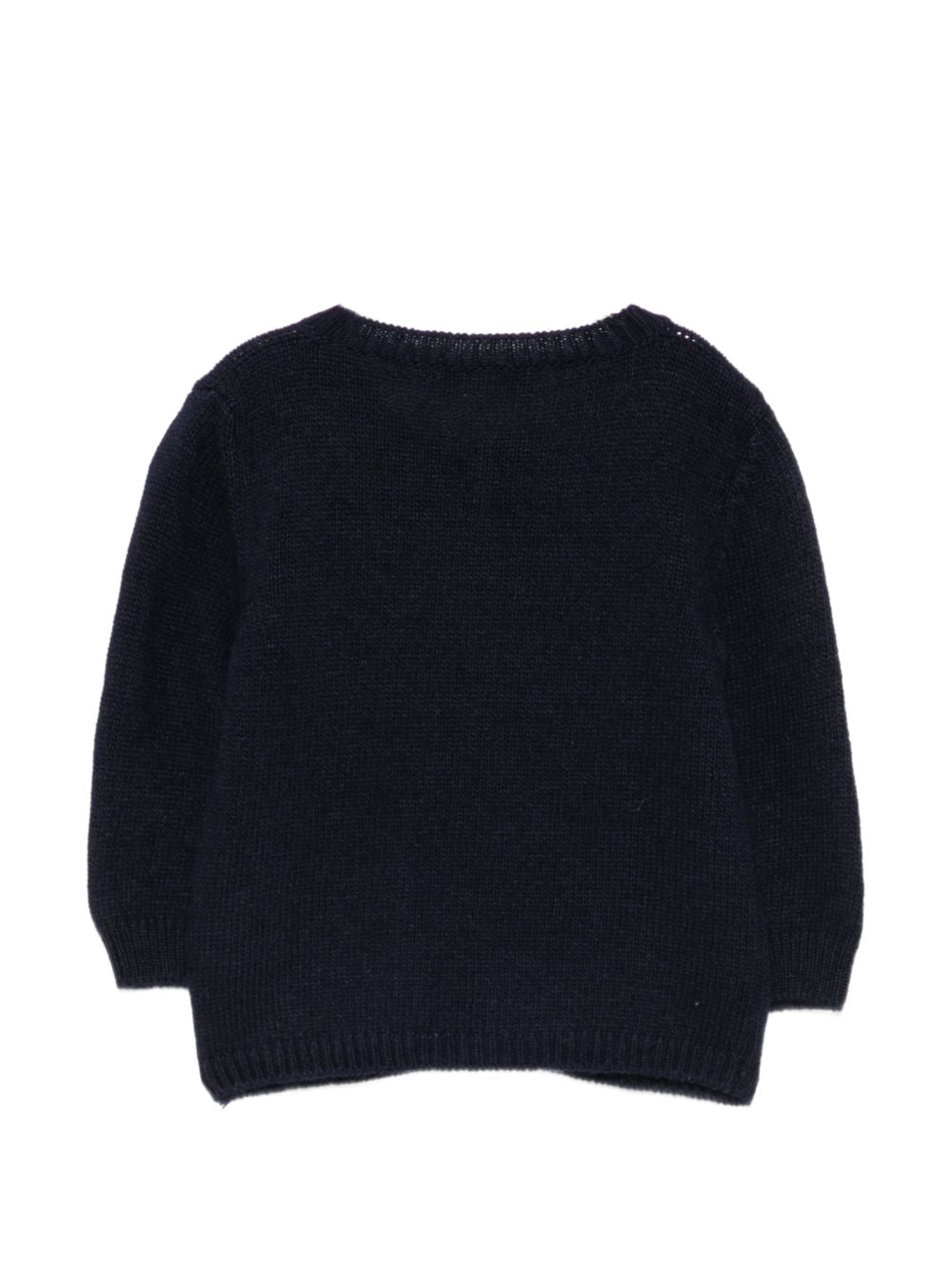 Cardigan per neonato Paio Crippa Kids blu navy con rifiniture a coste ORTISEI 78 PAIO CRIPPA KIDS 