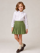 Gonna per bambina Paio Crippa Kids verde con effetto mélange RANUNCOLO 54 PAIO CRIPPA KIDS 