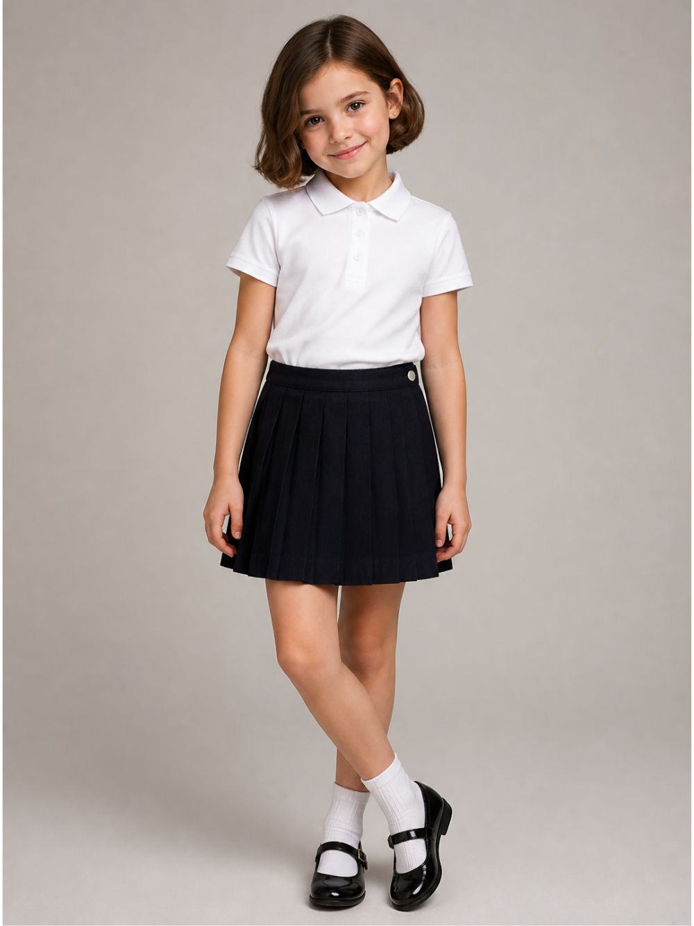 Gonna per bambina Paio Crippa Kids blu con design a pieghe RANUNCOLO 78 PAIO CRIPPA KIDS 