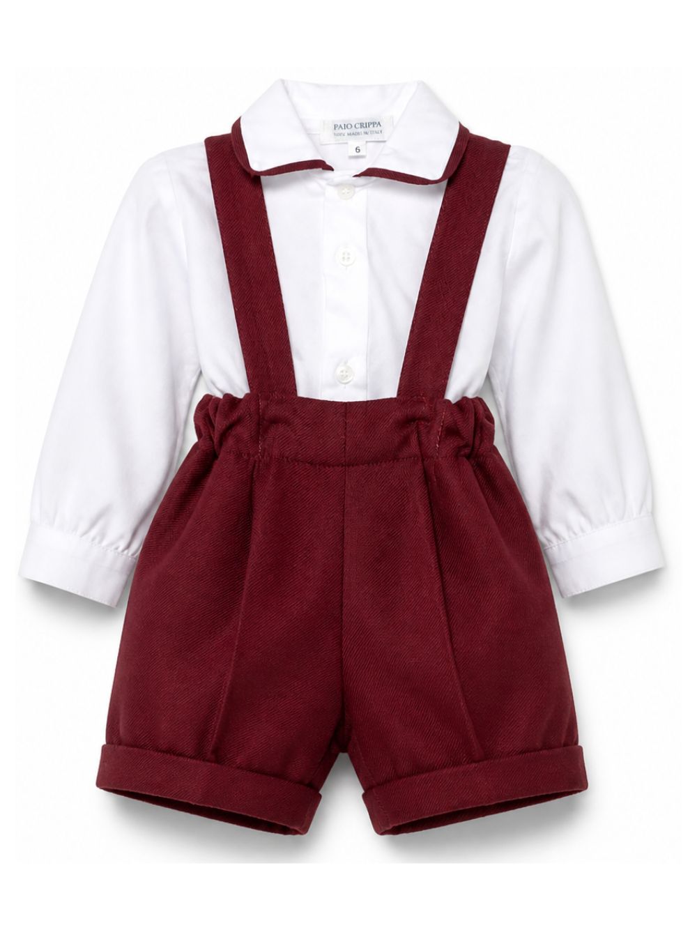 Set camicia e salopette per neonato Paio Crippa Kids multicolore con colletto classico RIGATONE LIME 30 PAIO CRIPPA KIDS 