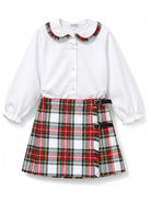 Completo camicia e gonna per neonata Paio Crippa Kids multicolore con motivo tartan SASSOFONO ENGLAND 4028 PAIO CRIPPA KIDS 