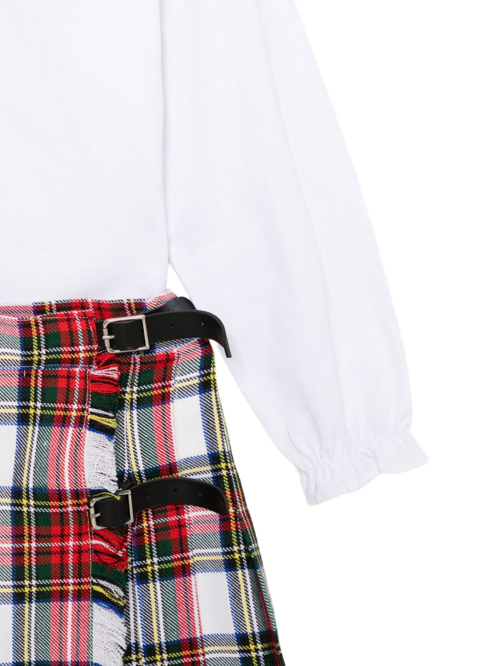 Completo camicia e gonna per neonata Paio Crippa Kids multicolore con motivo tartan SASSOFONO ENGLAND 4028 PAIO CRIPPA KIDS 