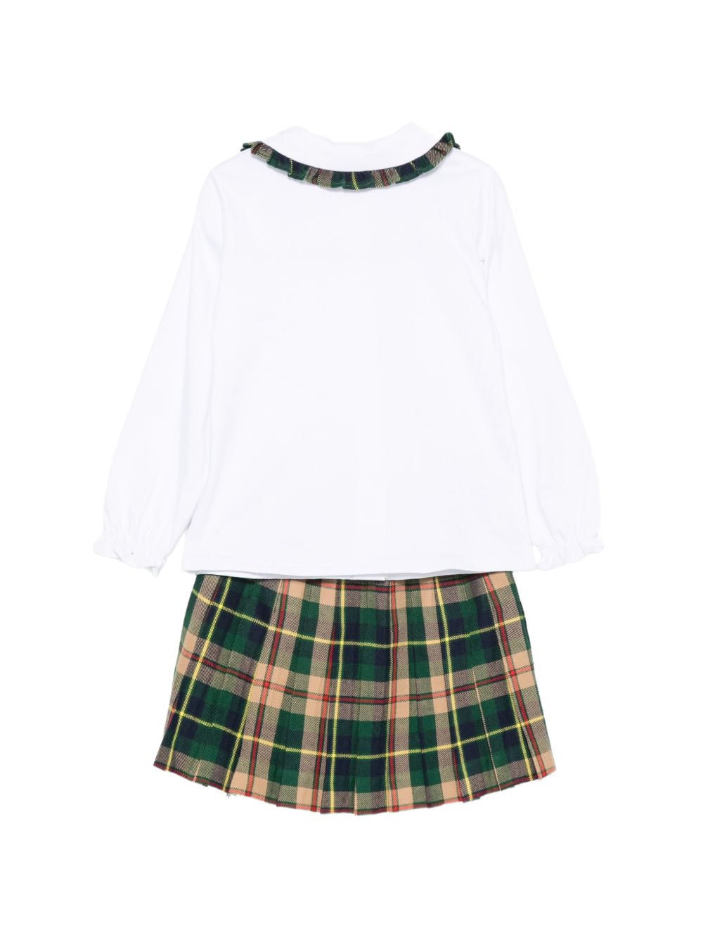 Set t-shirt e gonna per neonata Paio Crippa Kids multicolore con motivo tartan SASSOFONO ENGLAND 4573 PAIO CRIPPA KIDS 