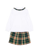 Set t-shirt e gonna per neonata Paio Crippa Kids multicolore con motivo tartan SASSOFONO ENGLAND 4573 PAIO CRIPPA KIDS 