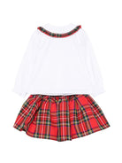 Completo per neonata Paio Crippa Kids bianco con rifiniture scozzesi SASSOFONO MIMOSA 1/4012 PAIO CRIPPA KIDS 
