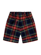 Shorts per neonato Paio Crippa Kids  multicolore con motivo scozzese ULIVO. 4588 PAIO CRIPPA KIDS 