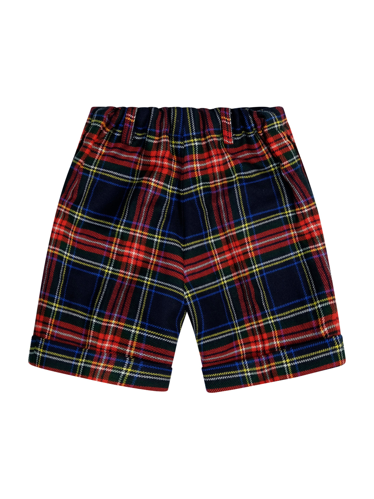 Shorts per neonato Paio Crippa Kids  multicolore con motivo scozzese ULIVO. 4588 PAIO CRIPPA KIDS 
