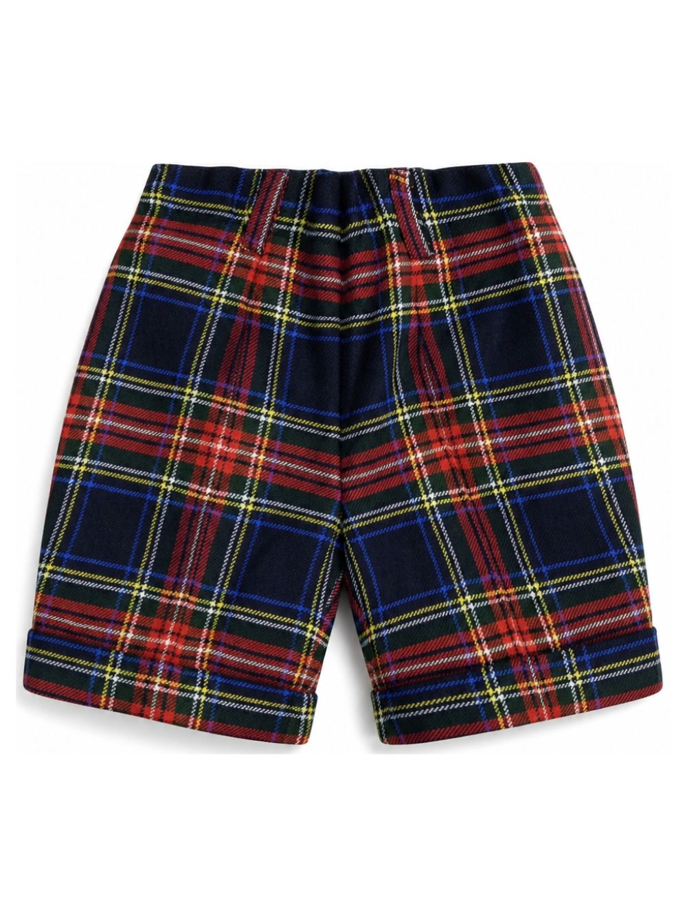 Shorts per neonato Paio Crippa Kids  multicolore con motivo scozzese ULIVO. 4588 PAIO CRIPPA KIDS 
