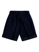 Shorts per neonato Paio Crippa Kids blu con orlo con risvolto ULIVO 78 PAIO CRIPPA KIDS 