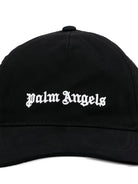 Cappello per neonato Palm Angels Kids nero con ricamo frontale del logo F6PAJBBC223 110 PALM ANGELS KIDS 