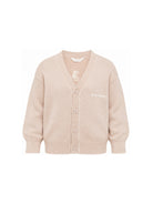 Cardigan per bambino Palm Angels KIds beige con logo ricamato sul davanti F6PAJBCA150 1531 PALM ANGELS KIDS 