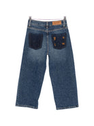 Jeans per bambino Palm Angels Kids denim con applicazione logo F6PAJBDP067 126 PALM ANGELS KIDS 