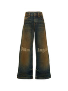 Jeans per bambino Palm Angels Kids blu con stampa logo F6PAJBDP068 126 PALM ANGELS KIDS 