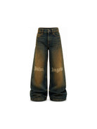 Jeans per bambino Palm Angels Kids blu con stampa logo F6PAJBDP068 126 PALM ANGELS KIDS 