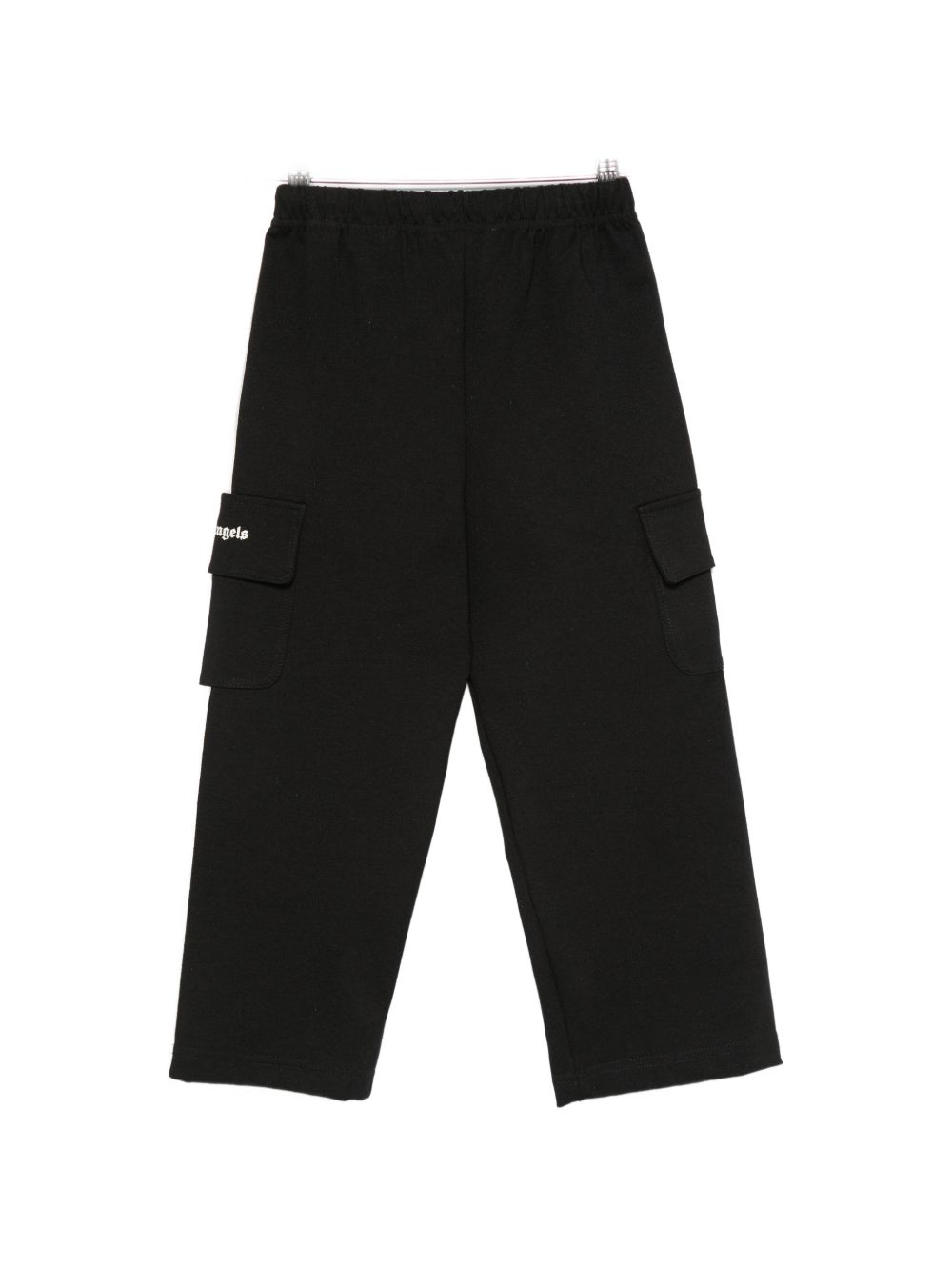 Pantaloni cargo per bambino Palm Angels Kids nero con dettaglio striscia laterale F6PAJBFP020 110 PALM ANGELS KIDS 