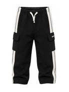 Pantaloni cargo per bambino Palm Angels Kids nero con dettaglio striscia laterale F6PAJBFP020 110 PALM ANGELS KIDS 