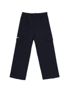 Pantaloni cargo Palm Angels Kids nero con stampa logo e striscia laterale F6PAJBFP020 1528 PALM ANGELS KIDS 