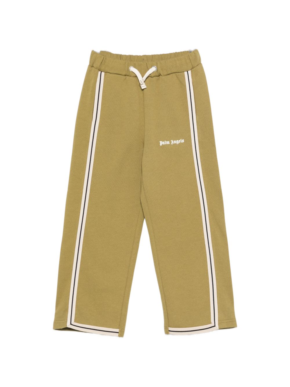 Pantatuta per bambino Palm Angels Kids verde con dettaglio a striscie laterali F6PAJBFP027 1529 PALM ANGELS KIDS 