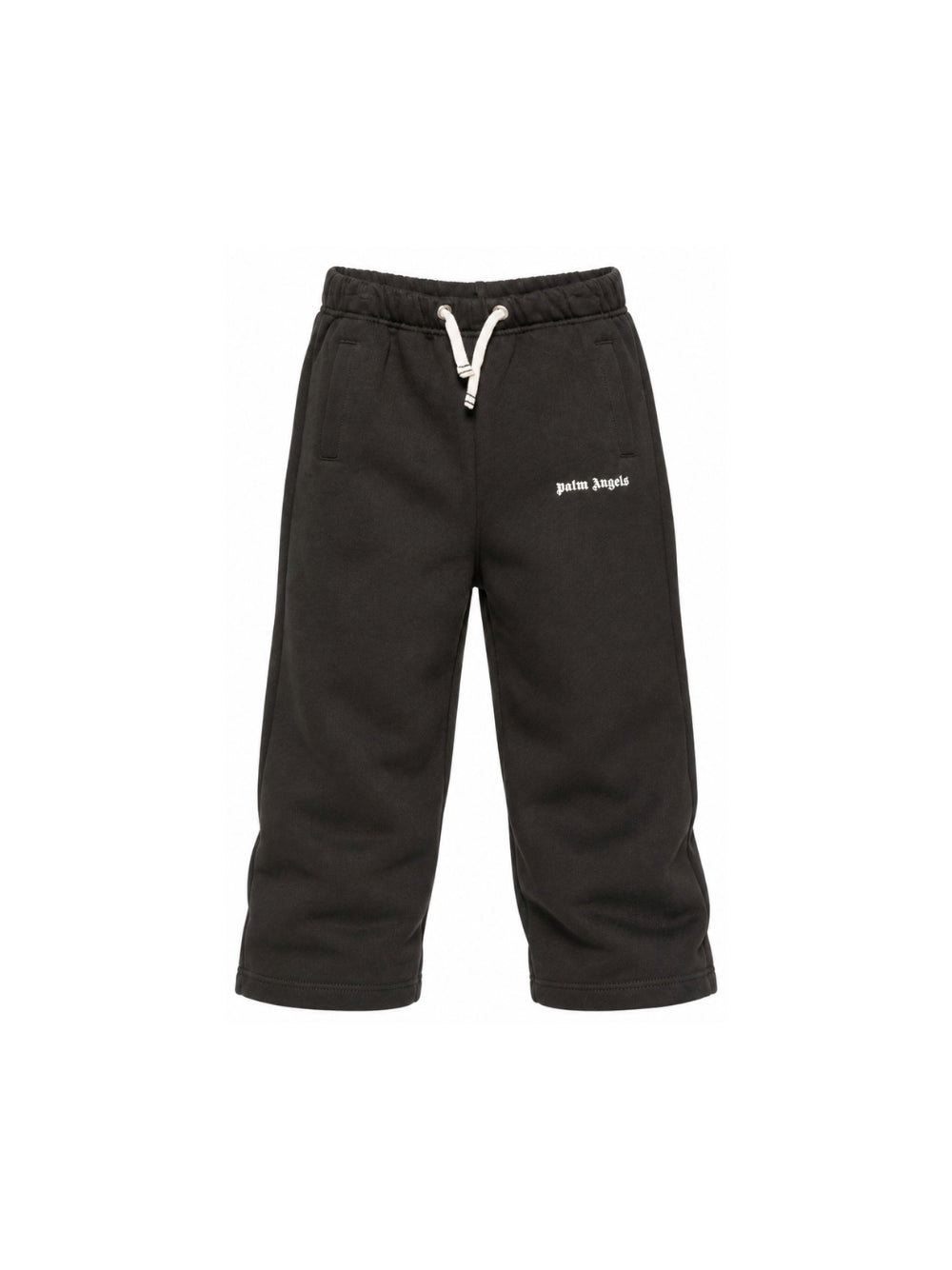 Pantatuta per bambino Palm Angels Kids nero con stampa logo sul davanti F6PAJBFP062 110 PALM ANGELS KIDS 