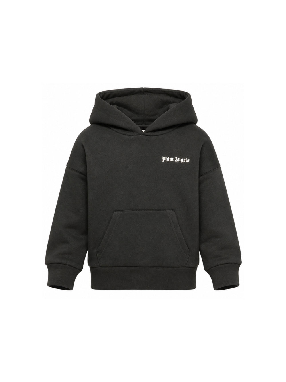 Felpa per bambino Palm Angels Kids nera con logo stampato sul davanti F6PAJBHS011 110 PALM ANGELS KIDS 