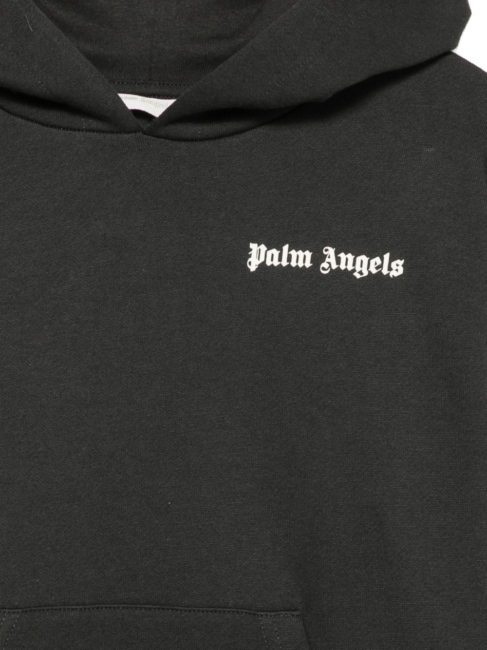 Felpa per bambino Palm Angels Kids nera con logo stampato sul davanti F6PAJBHS011 110 PALM ANGELS KIDS 