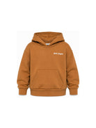 Felpa per bambino Palm Angels Kids marrone con logo sul davanti F6PAJBHS011 1531 PALM ANGELS KIDS 