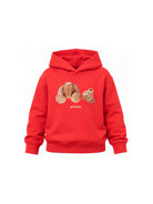 Felpa per bambino Palm Angels Kids rossa con Teddy sul davanti F6PAJBHS059 040 PALM ANGELS KIDS 