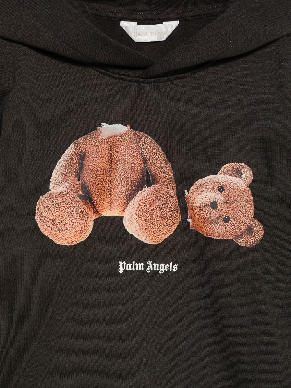 Felpa per bambino Palm Angels Kids nera con stampa Teddy sul davanti F6PAJBHS059 110 PALM ANGELS KIDS 