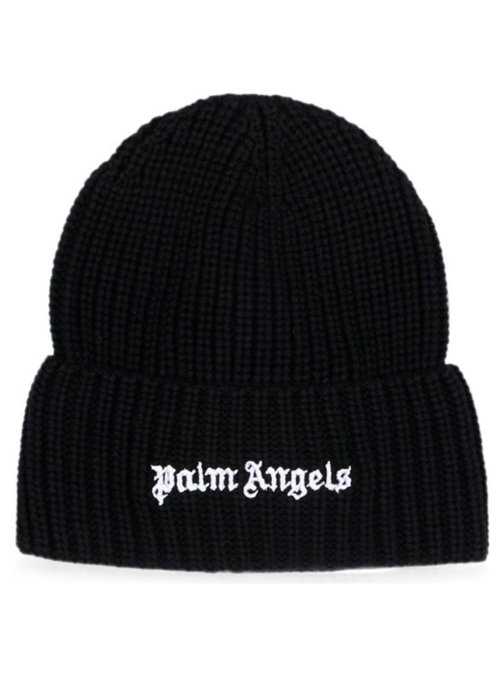 Berretto per bambino Palm Angels Kids nero con logo ricamato F6PAJBHT226 110 PALM ANGELS KIDS 