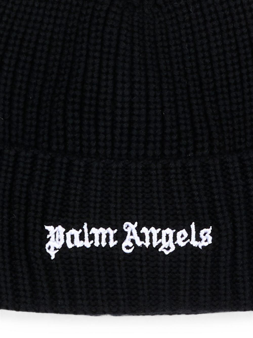 Berretto per bambino Palm Angels Kids nero con logo ricamato F6PAJBHT226 110 PALM ANGELS KIDS 