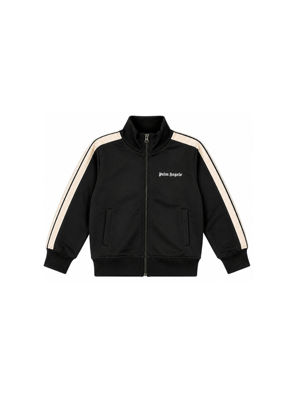 Felpa per bambino Palm Angels Kids nera con stampa logo sul davanti F6PAJBJK028 110 PALM ANGELS KIDS 