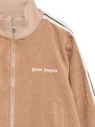 Felpa per bambino Palm Angels Kids beige con chiusura con zip F6PAJBJK128 178 PALM ANGELS KIDS 