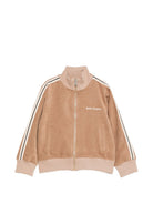 Felpa per bambino Palm Angels Kids beige con chiusura con zip F6PAJBJK128 178 PALM ANGELS KIDS 