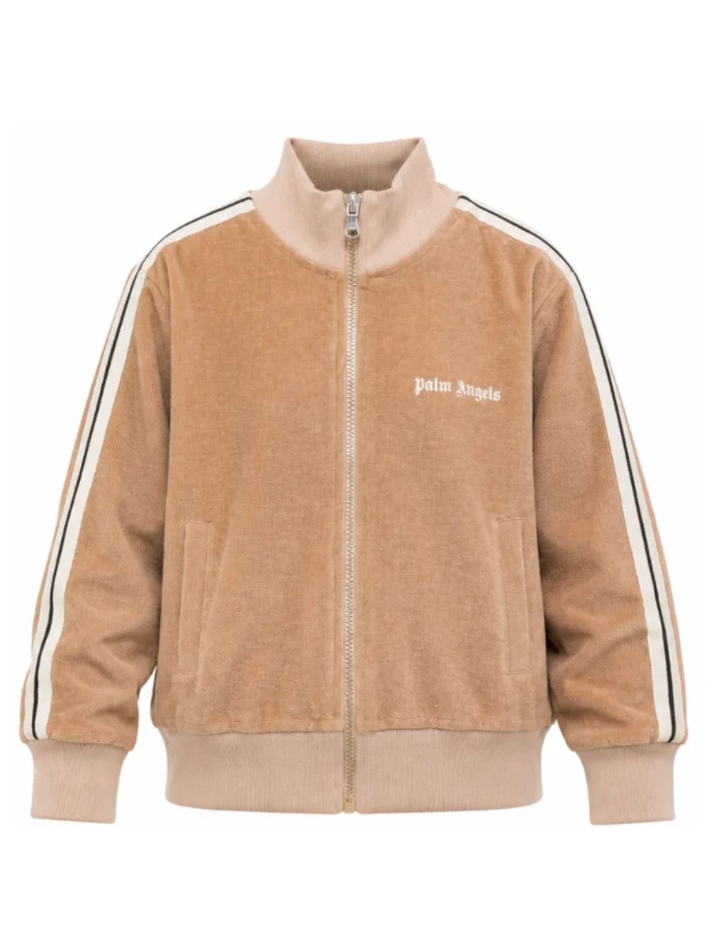Felpa per bambino Palm Angels Kids beige con chiusura con zip F6PAJBJK128 178 PALM ANGELS KIDS 