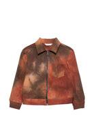 Giacca per bambino Palm Angels Kids marrone con stampa logo tie-dye F6PAJBJK159 590 PALM ANGELS KIDS 