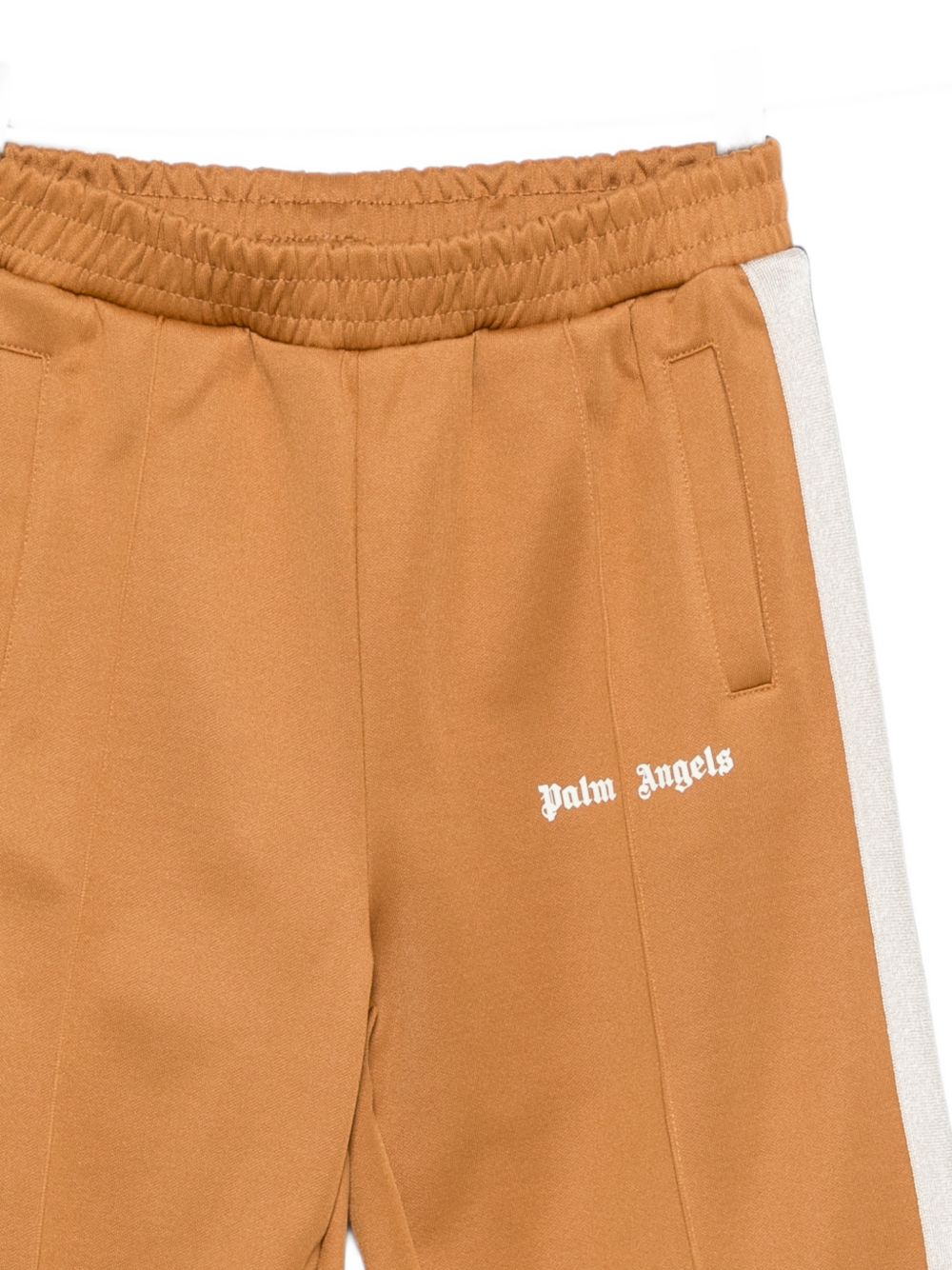 Pantaloni per bambini Palm Angels Kids marrone con dettaglio laterale a righe F6PAJBPA029 1531 PALM ANGELS KIDS 