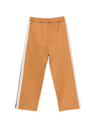 Pantaloni per bambini Palm Angels Kids marrone con dettaglio laterale a righe F6PAJBPA029 1531 PALM ANGELS KIDS 
