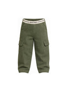 Pantaloni per bambino Palm Angels Kids verdi con stampa logo in vita F6PAJBPA139 1529 PALM ANGELS KIDS 