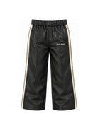 Pantaloni per bambini Palm Angels Kids neri con stampa logo sul davanti F6PAJBPA165 110 PALM ANGELS KIDS 