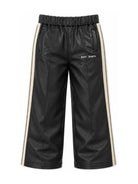Pantaloni per bambini Palm Angels Kids neri con stampa logo sul davanti F6PAJBPA165 110 PALM ANGELS KIDS 
