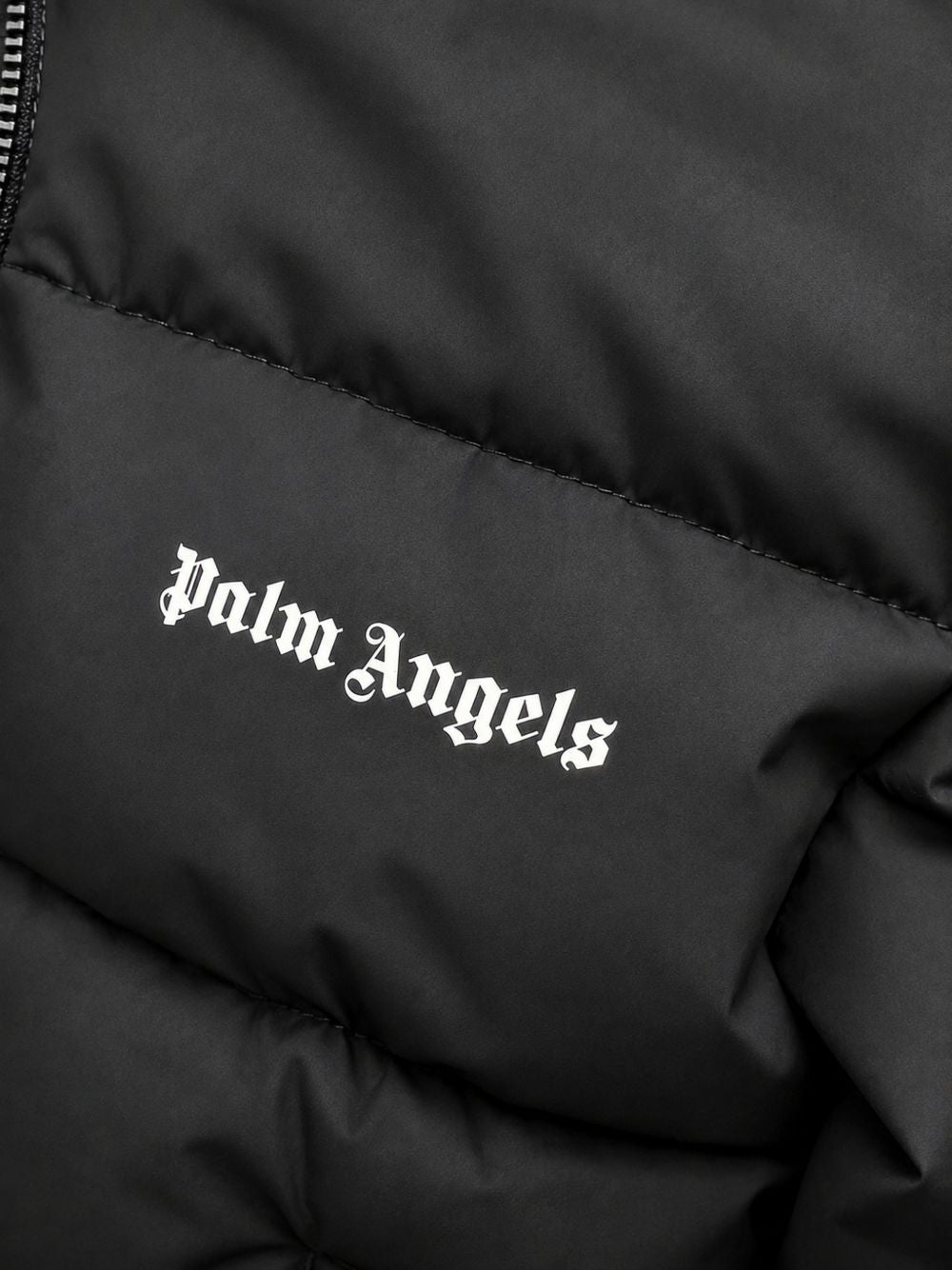Giubbino per bambino Palm Angels Kids nero con stampa logo sul davanti F6PAJBPF005 110 PALM ANGELS KIDS 