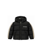 Giubbino per bambino Palm Angels Kids nero con stampa logo sul davanti F6PAJBPF005 110 PALM ANGELS KIDS 