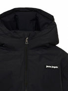 Giubbino per bambino Palm Angels Kids nero con stampa logo sul davanti F6PAJBPF007 110 PALM ANGELS KIDS 