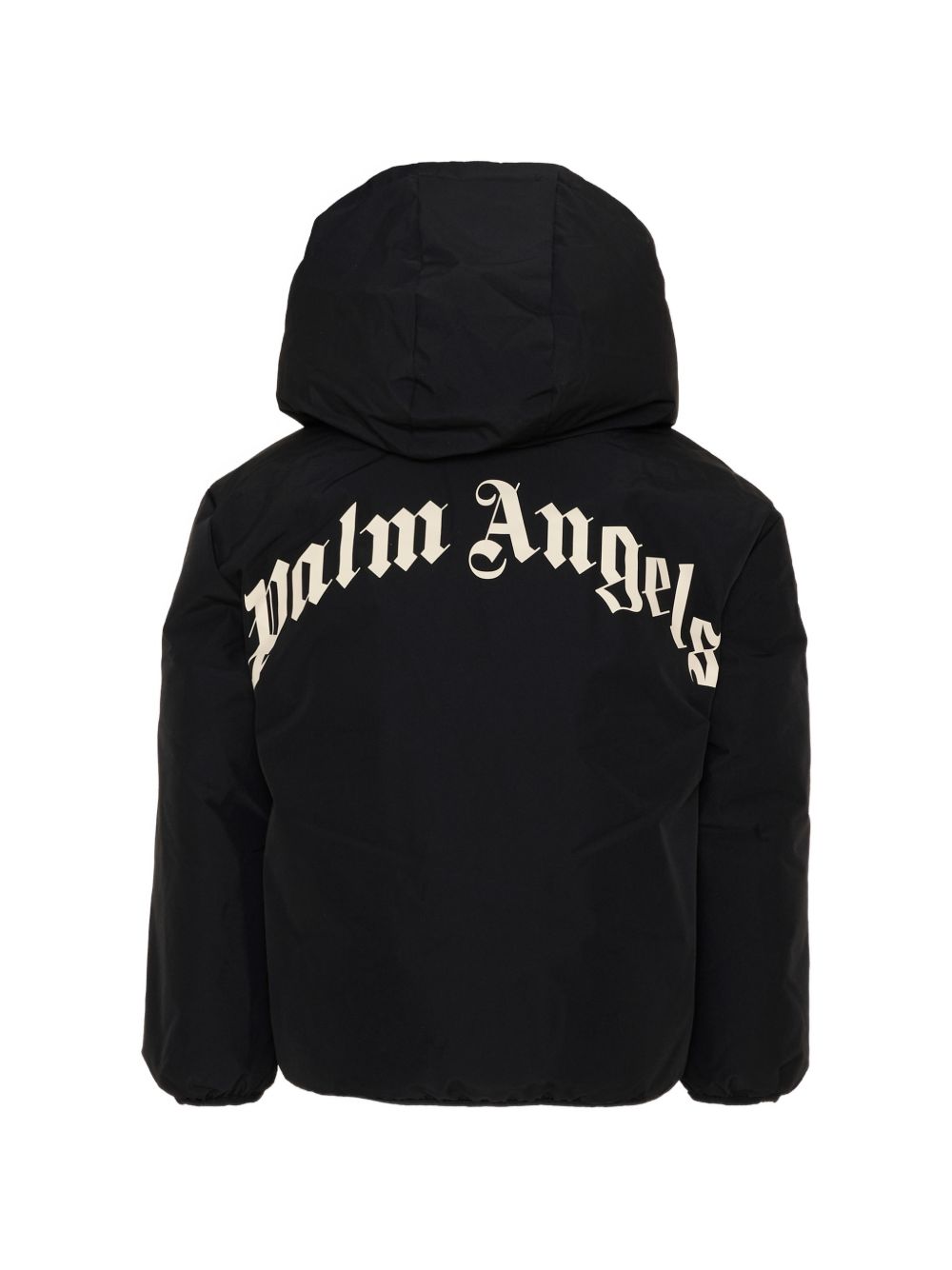 Giubbino per bambino Palm Angels Kids nero con stampa logo sul davanti F6PAJBPF007 110 PALM ANGELS KIDS 