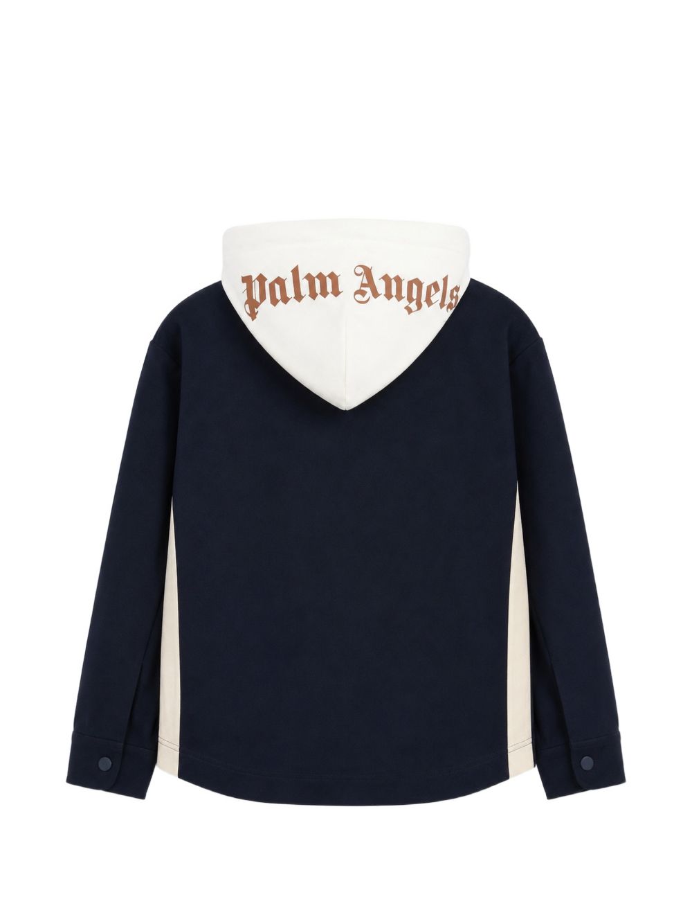 Camicia per bambino Palm Angels Kids blu con stampa logo sul petto F6PAJBSI021 1528 PALM ANGELS KIDS 
