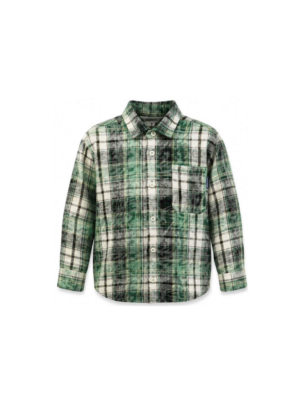 Camicia per bambino Palm Angels Kids verde con stampa  a quadri F6PAJBSI132 080 PALM ANGELS KIDS 