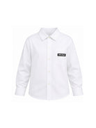 Camicia per bambino Palm Angels Kids bianca con patch logo F6PAJBSI169 002 PALM ANGELS KIDS 