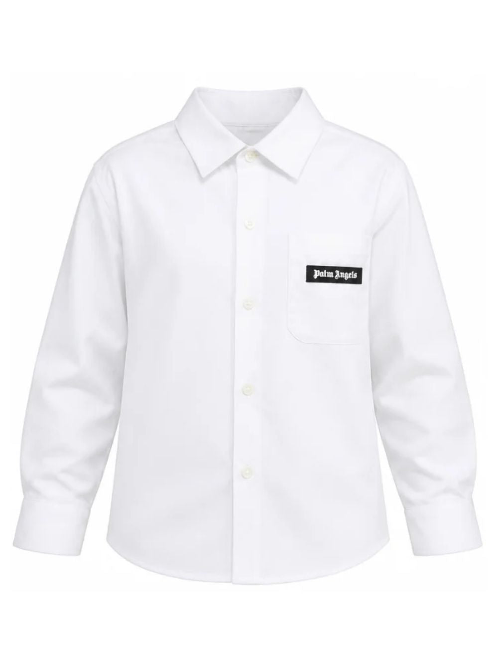 Camicia per bambino Palm Angels Kids bianca con patch logo F6PAJBSI169 002 PALM ANGELS KIDS 