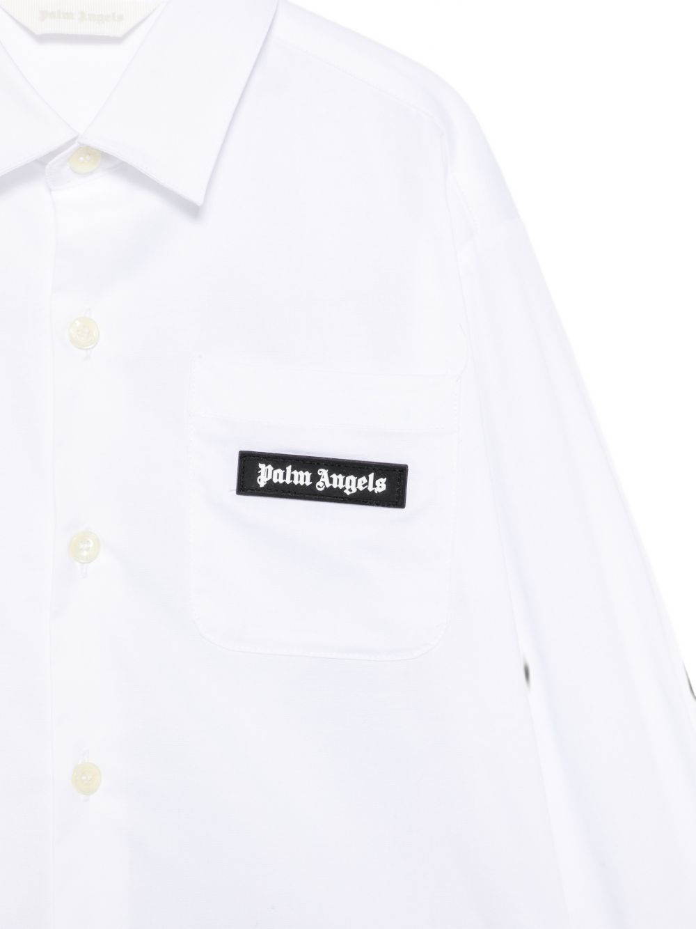 Camicia per bambino Palm Angels Kids bianca con patch logo F6PAJBSI169 002 PALM ANGELS KIDS 